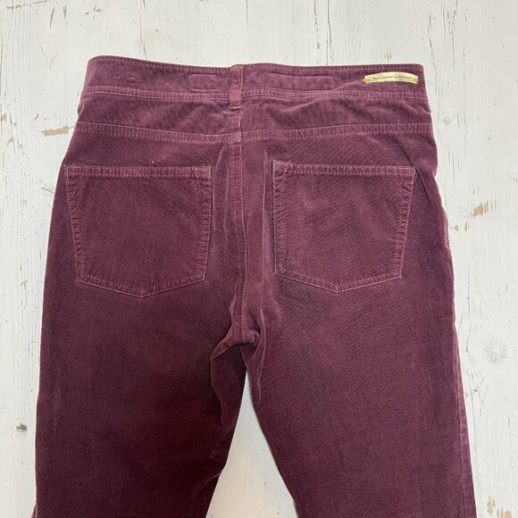 Pilcro Corduroy Pants 27 Burgundy Skinny Straight Anthropologie Fall Essential - Picture 3 of 12